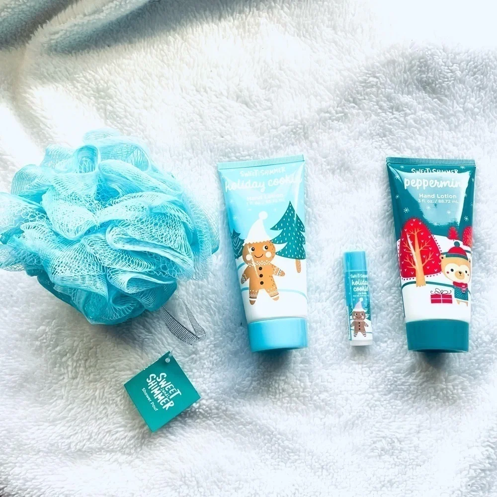 SET of 4 ULTA BEAUTY DISCONTINUED PRODUCTS: Lotions, Lip Balm, & Loofah